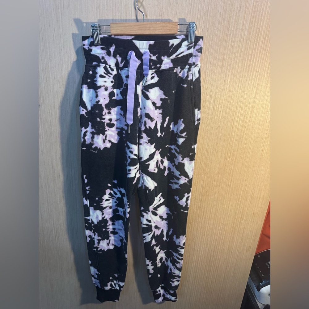 Women’s Athleta Tie-Dye Joggers in Black and Purple Size XXS